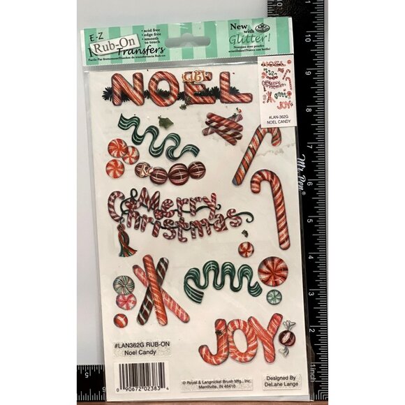 Royal Langnickel EZ RUB ON Transfer NOEL JOY CANDY LANG362G BY DELANE LANGE - Picture 1 of 4